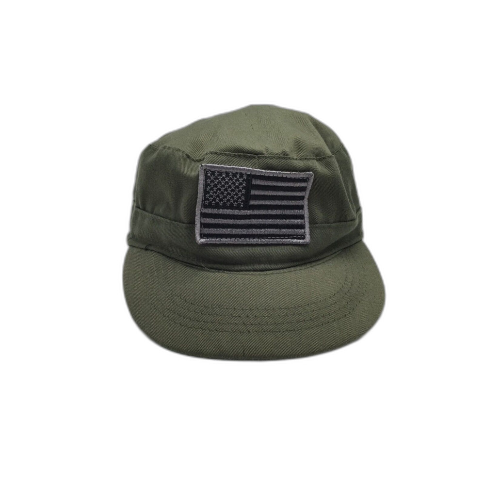 Teetot Military GI Style Ball Cap With Dark USA Flag Army Marine Airforce
